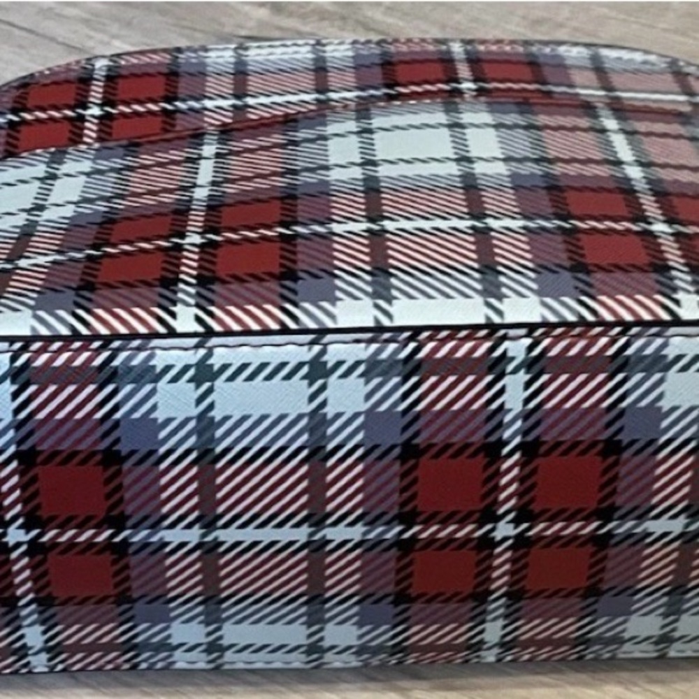 Steve Madden red plaid crossbody bag with gold chain 10x8x5 - Picture 4 of 6